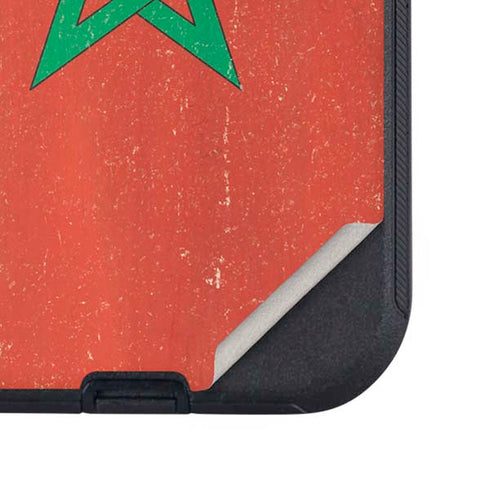 Morocco Flag Distressed Otterbox Defender iPhone Skin